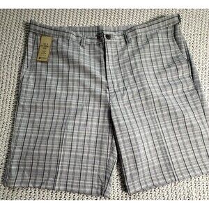 Haggar Gray Plaid Men's Flat Front Shorts